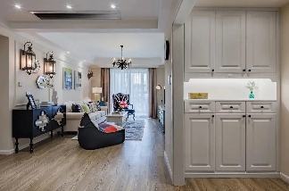 96㎡新房装修,美式风与卡座的邂逅(图2) 96㎡新房装修,美式风与卡座的邂逅