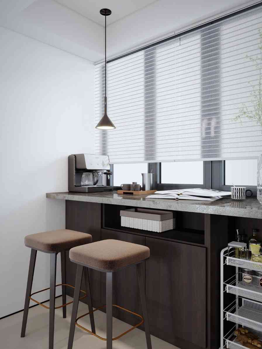 靠窗小吧台!咖啡早餐+隐藏收纳,我家餐厅颜值翻倍了(图3) 靠窗小吧台!咖啡早餐+隐藏收纳,我家餐厅颜值翻倍了