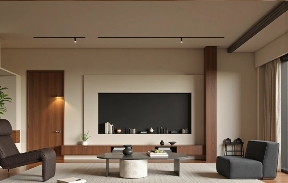 现代简约家居设计:米色系客厅厨房卧室一体化装修方案(图1) 2025年顶流装修风格——中古风杀疯了!